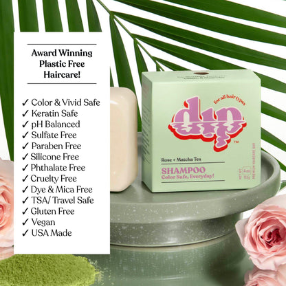 Dip Shampoo Bar: Color Safe, Everyday - Rose &amp; Matcha Tea