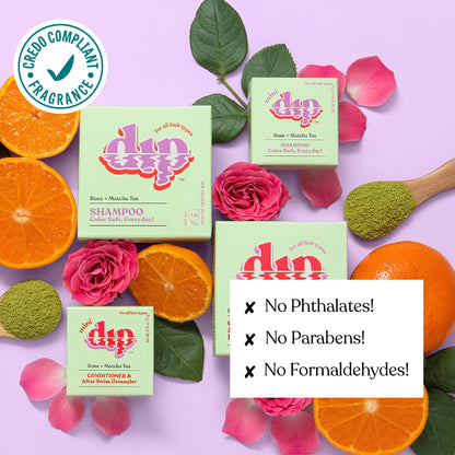 Mini Dip Shampoo Bar: Color Safe, Everyday - Rose &amp; Matcha Tea