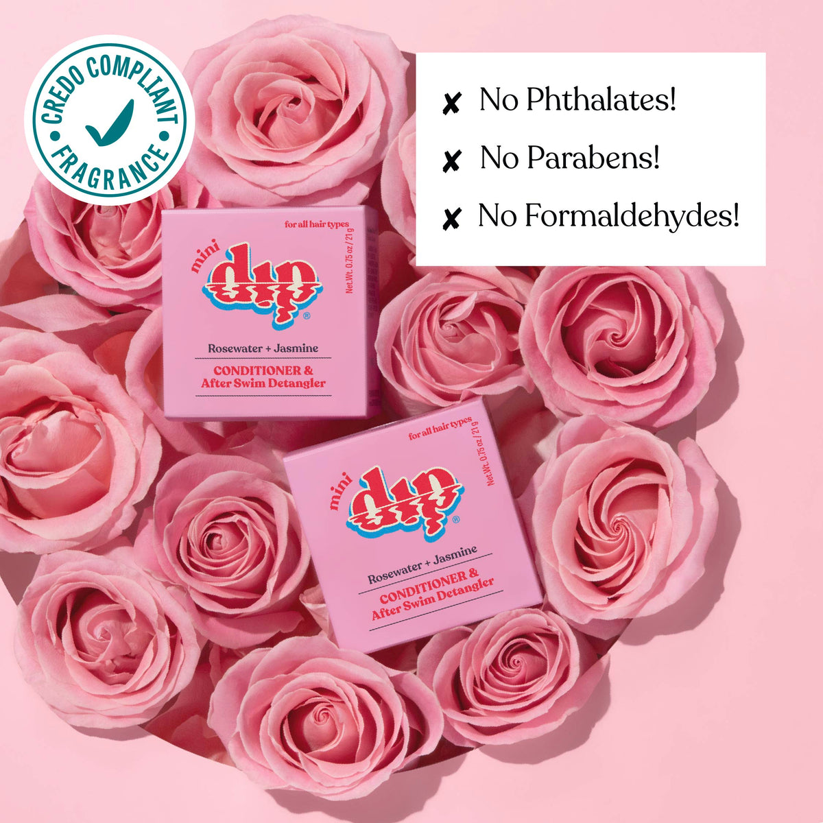 Mini Dip Conditioner &amp; After Swim Detangler - Rosewater &amp; Jasmine