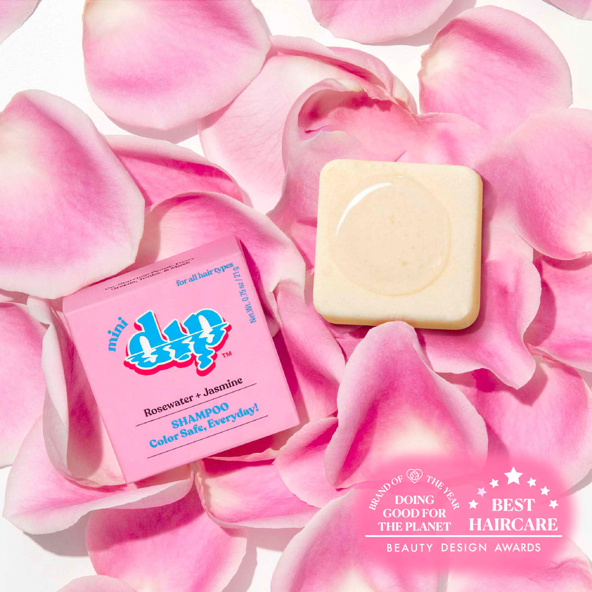 Mini Dip Shampoo Bar: Color Safe, Everyday - Rosewater &amp; Jasmine