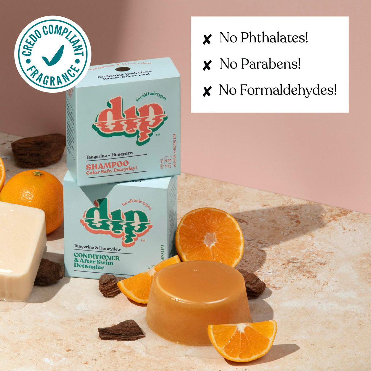 Dip Conditioner Bar &amp; After Swim Detangler - Tangerine &amp; Honeydew