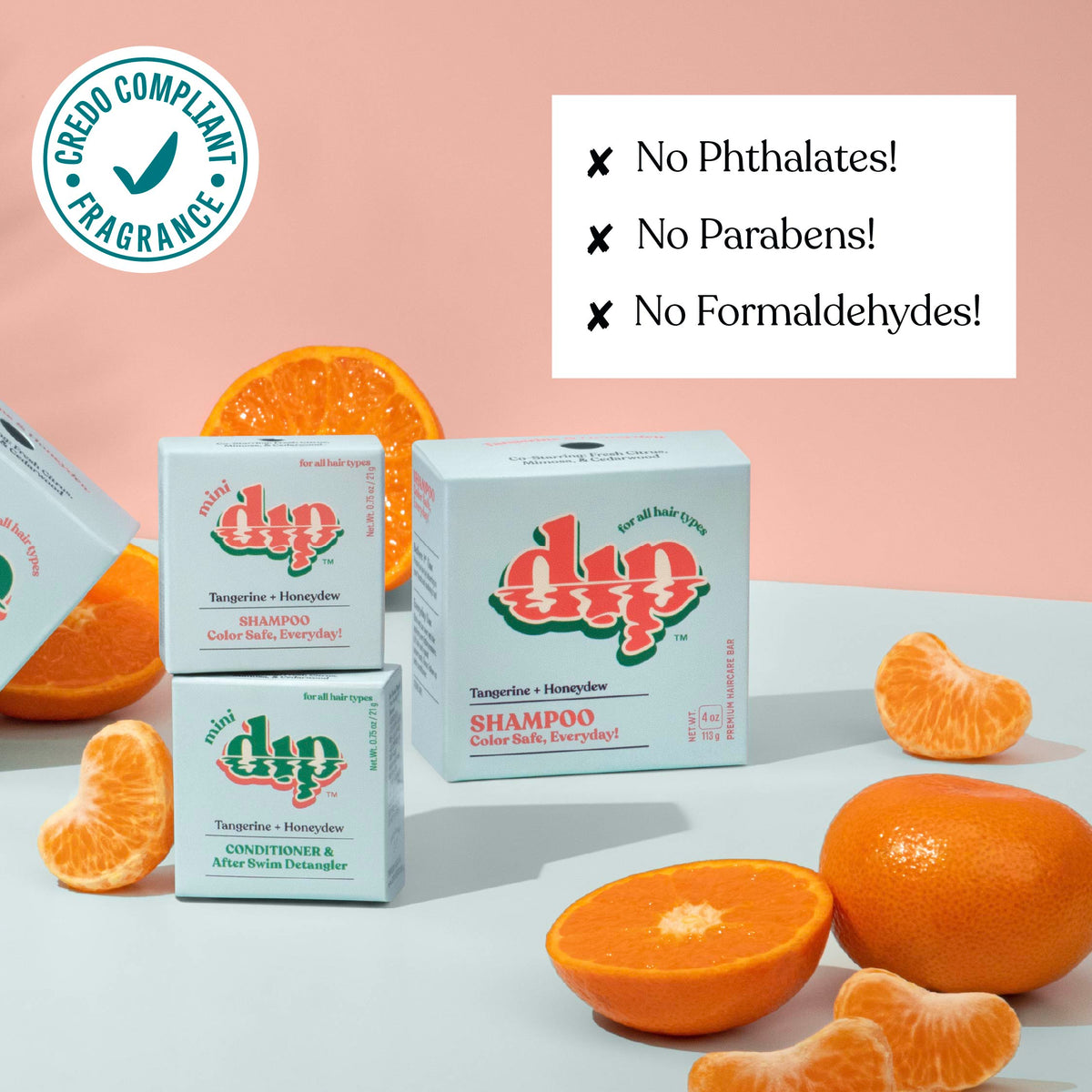 Mini Dip Shampoo Bar: Color Safe, Everyday - Tangerine &amp; Honeydew