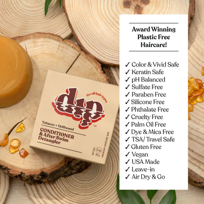 Dip Conditioner Bar &amp; After Swim Detangler - Tobacco &amp; Driftwood