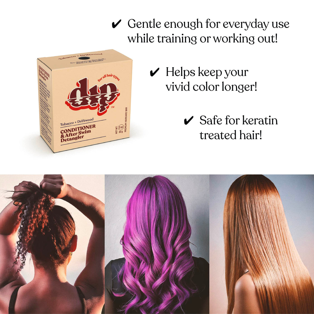 Dip Shampoo Bar: Color Safe, Everyday - Tobacco &amp; Driftwood
