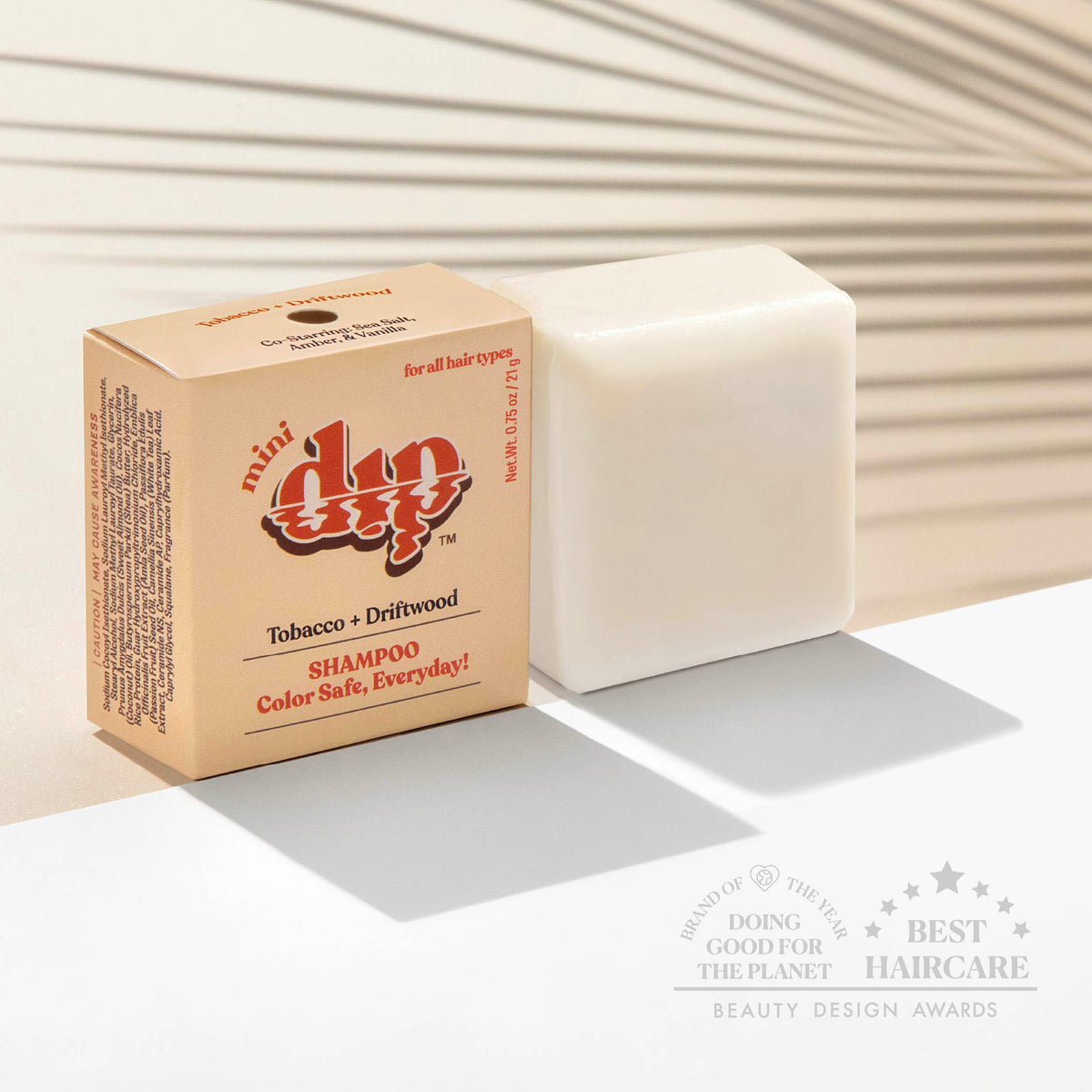 Mini Dip Shampoo Bar: Color Safe, Everyday - Tobacco &amp; Driftwood