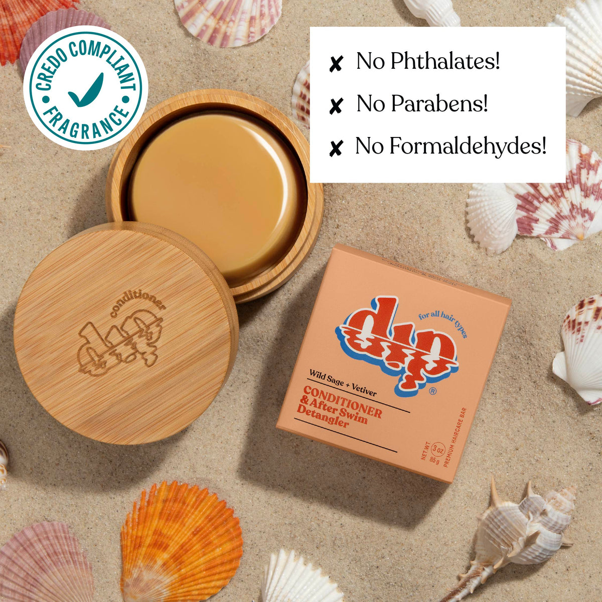 Dip Conditioner Bar &amp; After Swim Detangler - Wild Sage &amp; Vetiver