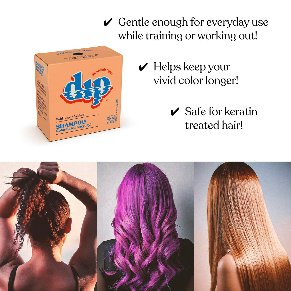 Dip Shampoo Bar: Color Safe, Everyday - Wild Sage &amp; Vetiver
