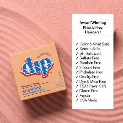 Dip Shampoo Bar: Color Safe, Everyday - Wild Sage &amp; Vetiver