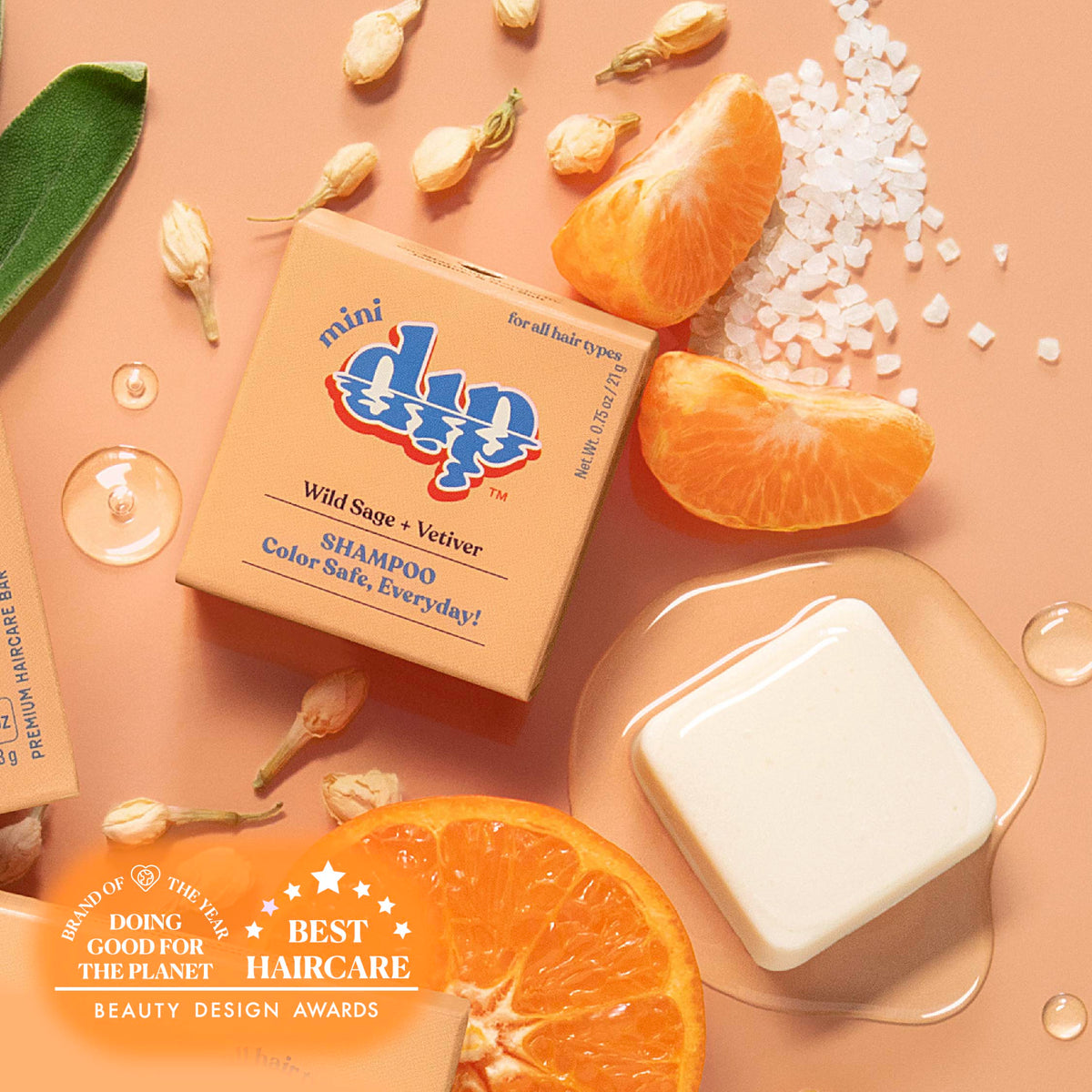 Mini Dip Shampoo Bar: Color Safe, Everyday - Wild Sage &amp; Vetiver