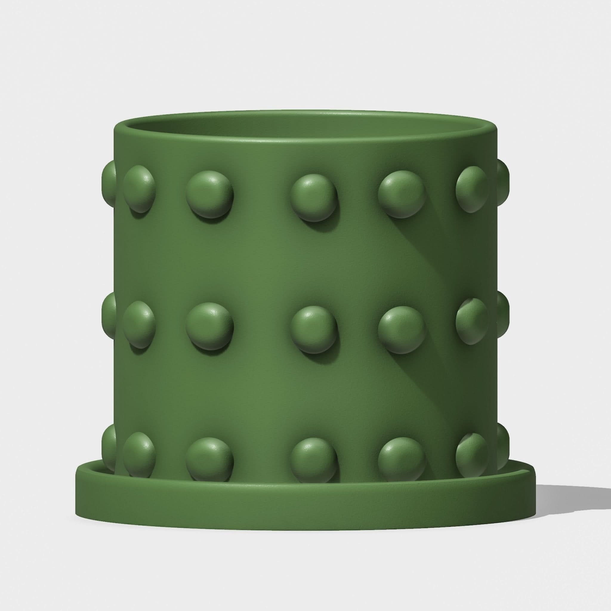 Rosebud HomeGoods Pots &amp; Planters Green / 4 Inch / Without Drip Tray Dot Planter Pot