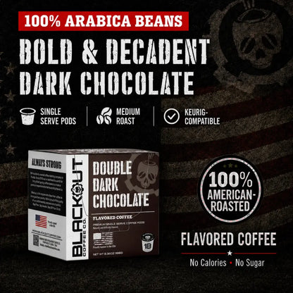 DOUBLE DARK CHOCOLATE - FLAVORED COFFEE PODS 18CT