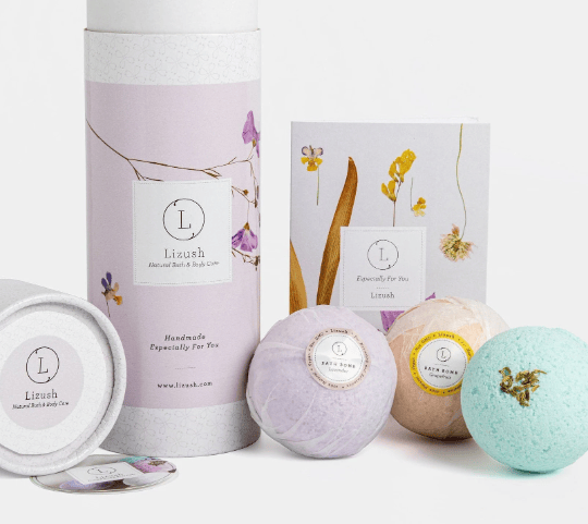 Lizush BATH BOMBS Bath Bombs, Spa Gift Set, Unique gift for Her, Gift for Mother, Care Package, Shower Bombs in a Tube, Relaxation Gift, BFF..