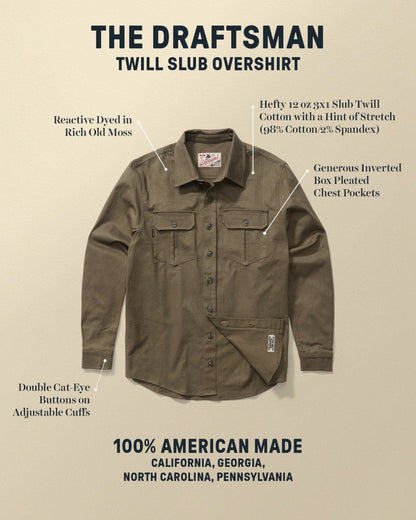 Devium Shirts Draftsman Twill Slub Overshirt