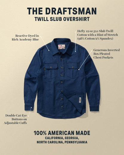 Devium Shirts Draftsman Twill Slub Overshirt