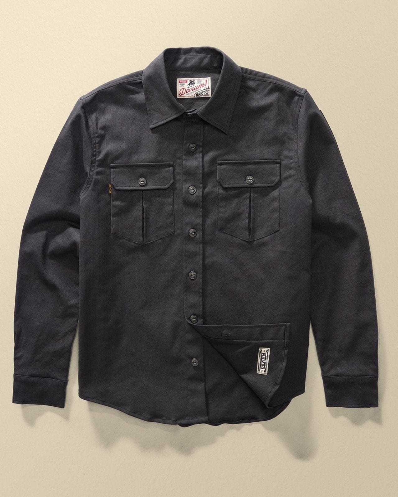 Devium Shirts Gunmetal Grey / S Draftsman Twill Slub Overshirt