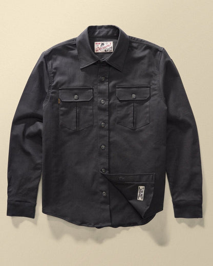 Devium Shirts Gunmetal Grey / S Draftsman Twill Slub Overshirt