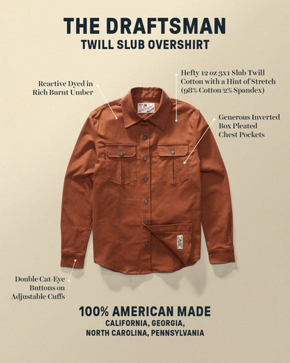 Devium Shirts Draftsman Twill Slub Overshirt