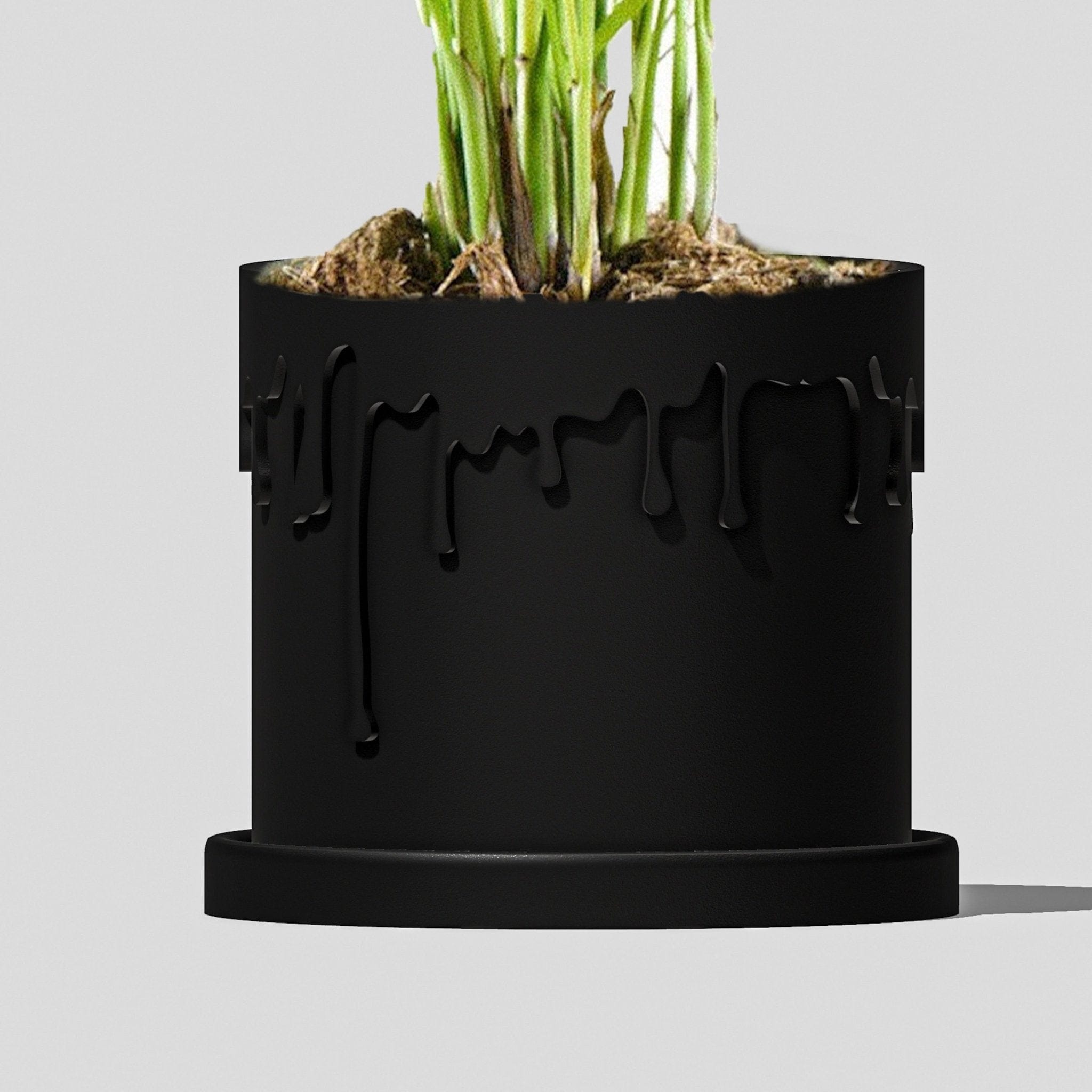Rosebud HomeGoods Pots &amp; Planters Black / 4 inch / Without Drip Tray Drip Planter