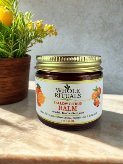 Whole Rituals Face Moisturizer Citrus Tallow Balm – Natural Moisturizing Skin Balm