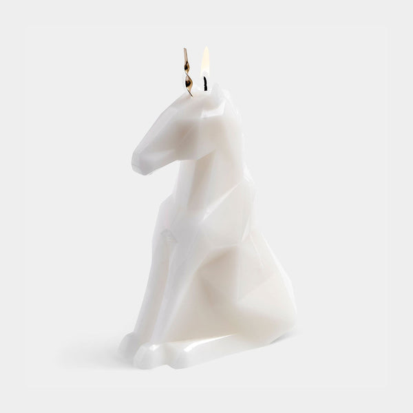 PyroPet Einar Unicorn Candle - White (Scented) - My American Goods