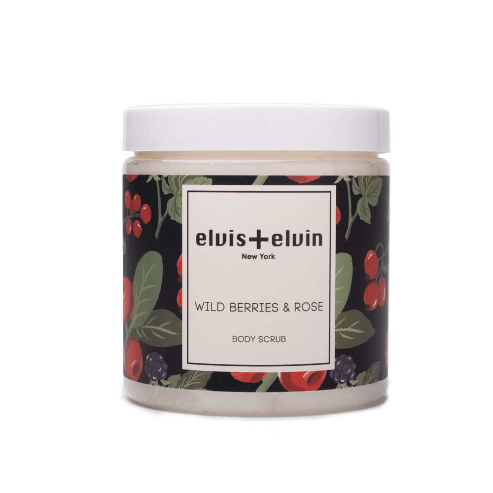 elvis+elvin Wild Berries &amp; Rose Body Scrub with Dead Sea Salt 300ml - elvis+elvin