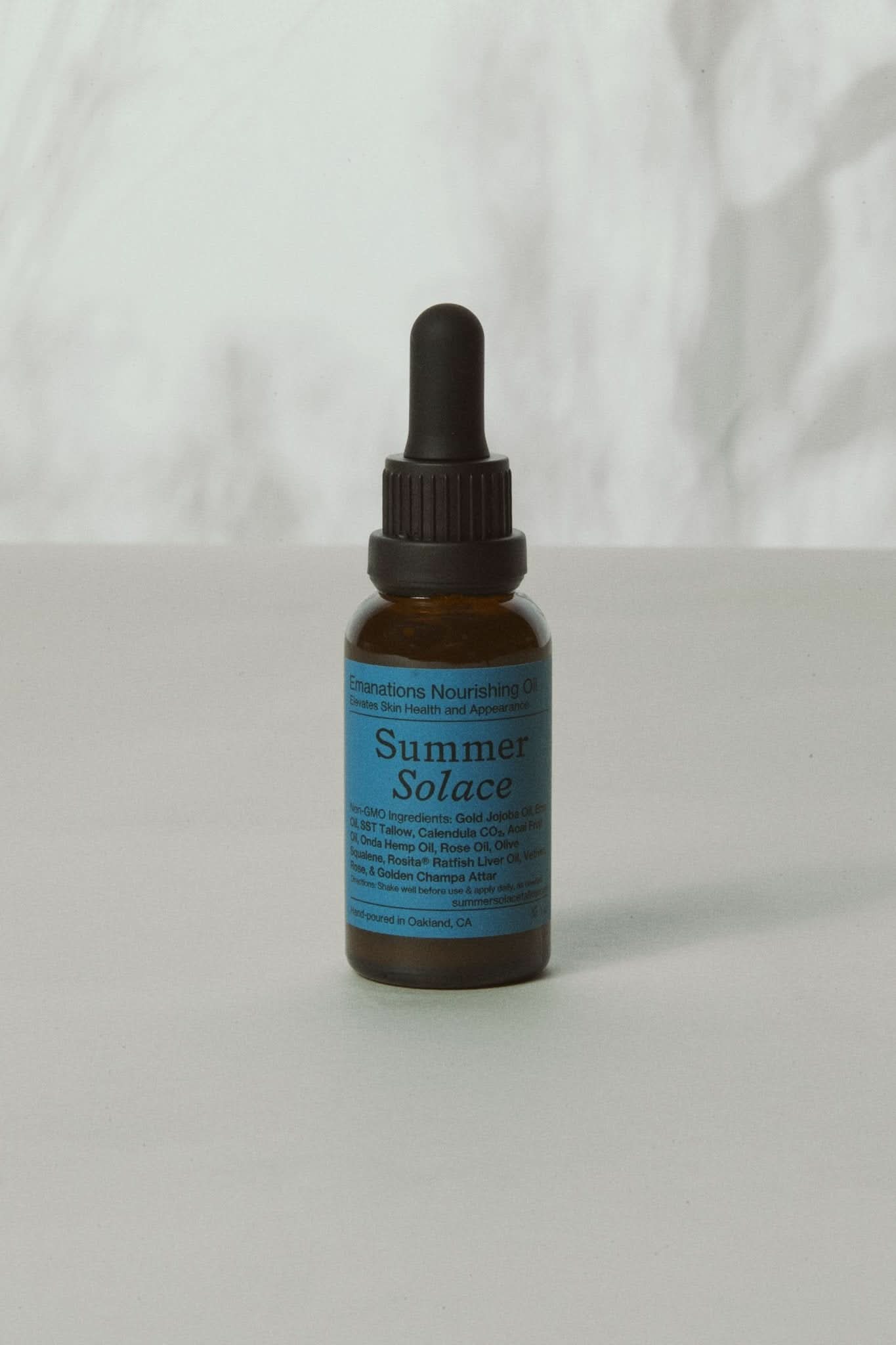 Summer Solace Tallow Face and Hair Oil Emanations Face Oil – Deeply Nourishing | Champa, Tuberose &amp; White Ginger Lil
