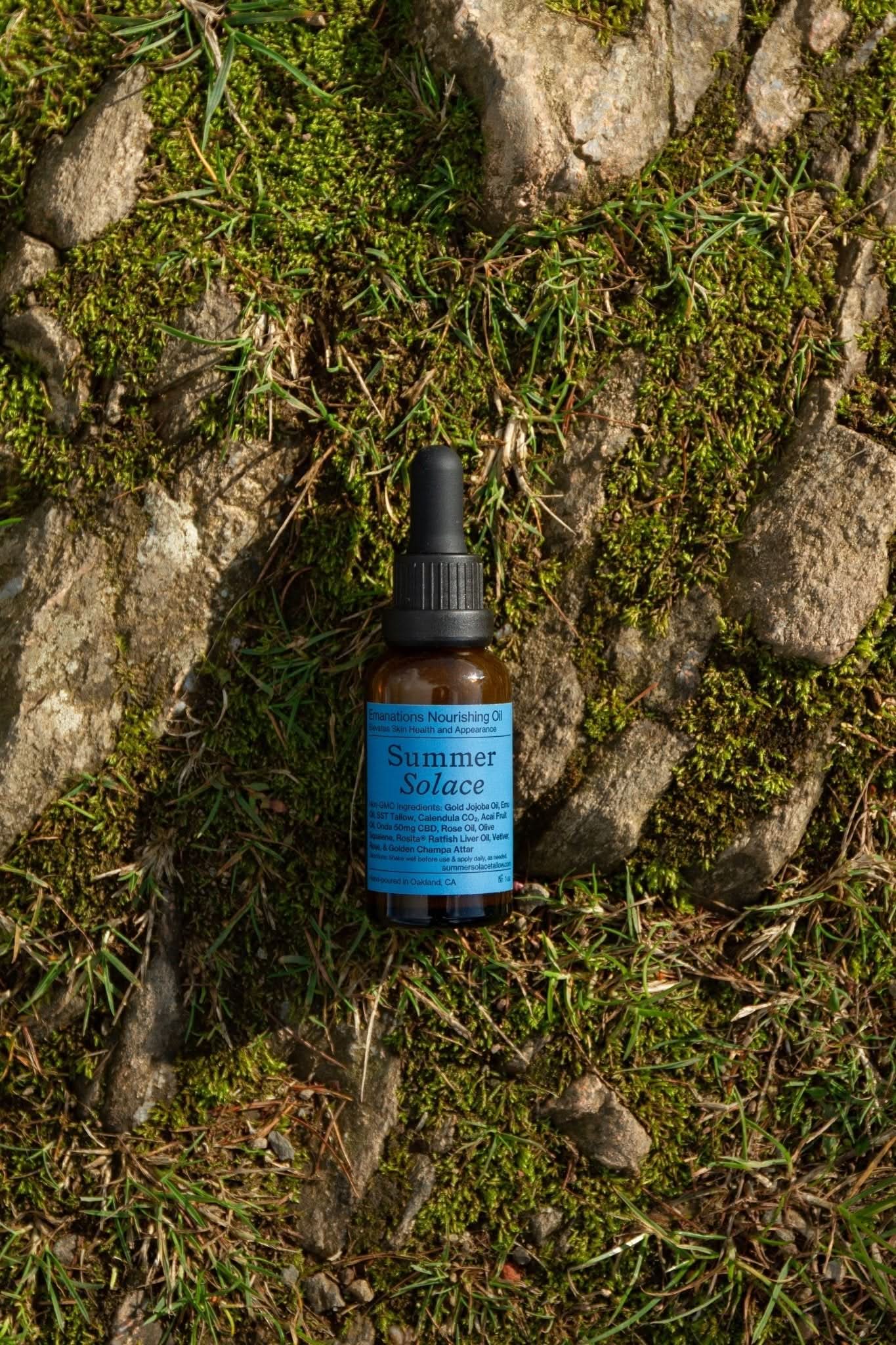 Summer Solace Tallow Face and Hair Oil Emanations Face Oil – Deeply Nourishing | Champa, Tuberose &amp; White Ginger Lil