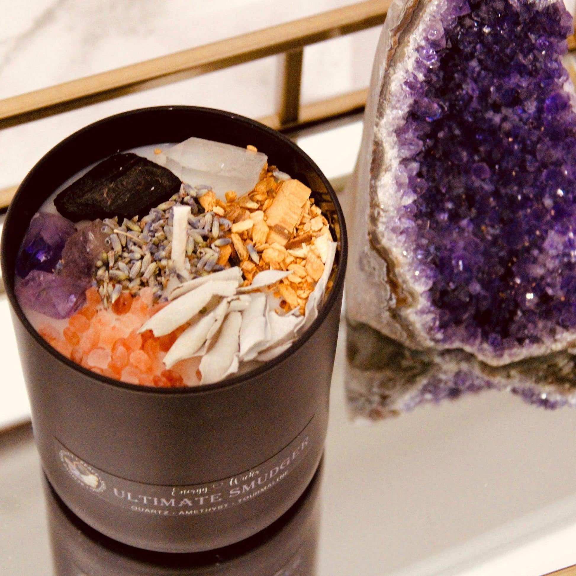 Ultimate Smudger Crystal Candle - My American Goods