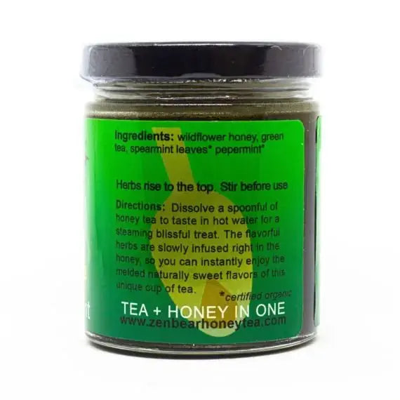 Enlighten Mint Honey Tea – Organic Mint Blend for Focus &amp; Freshness (10 oz)
