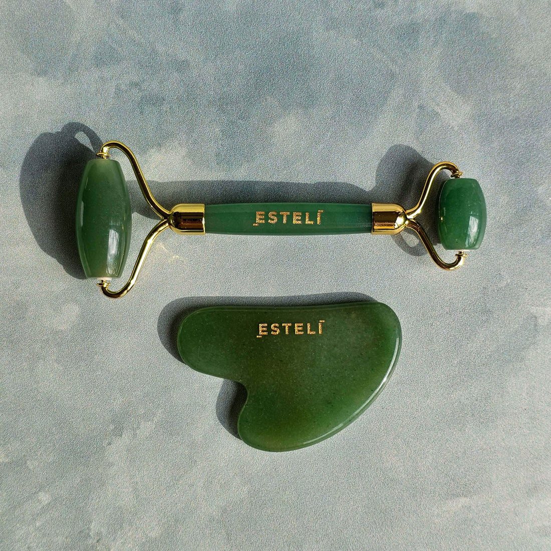 Green Aventurine Roller &amp; Gua Sha Set - My American Goods