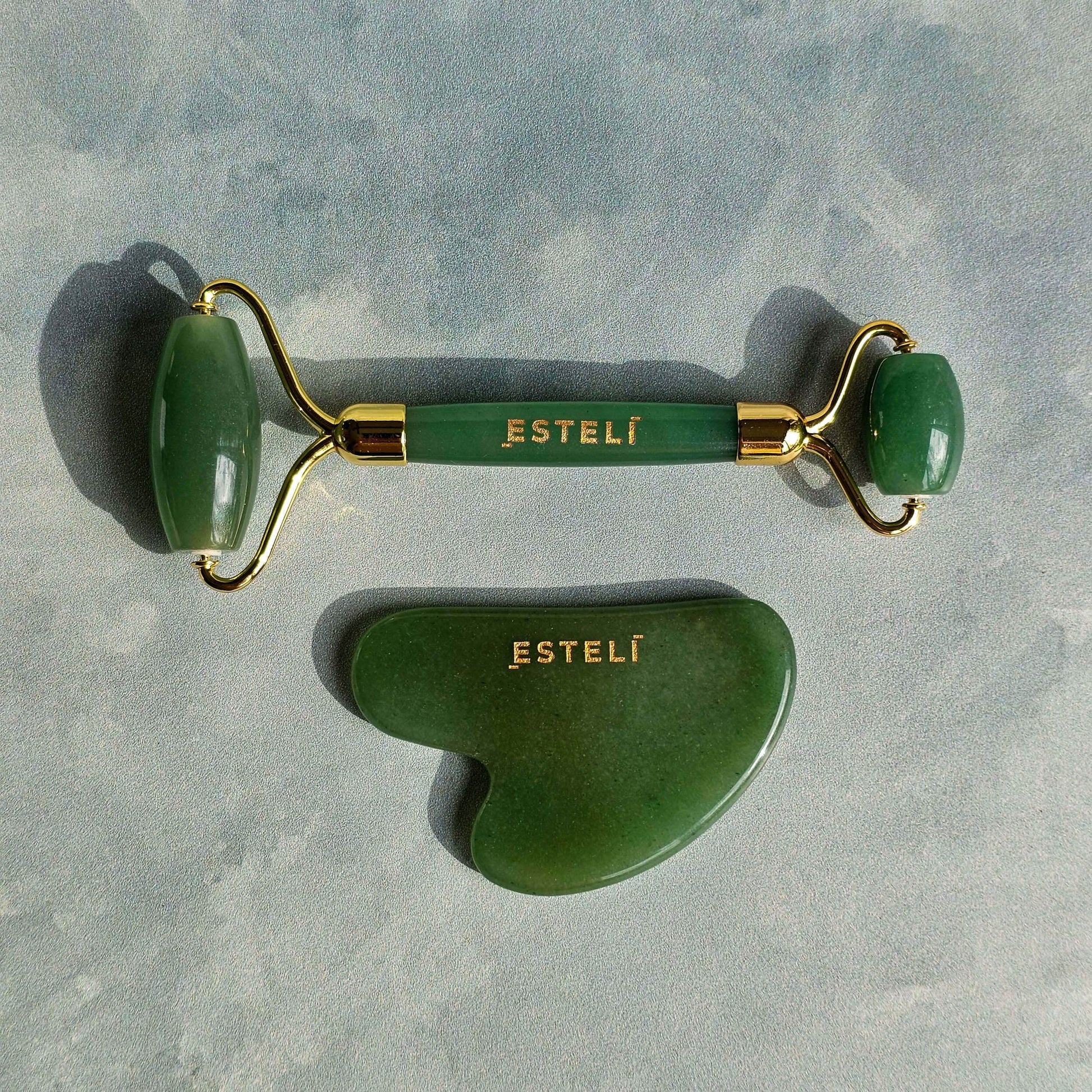 Green Aventurine Roller & Gua Sha Set - My American Goods
