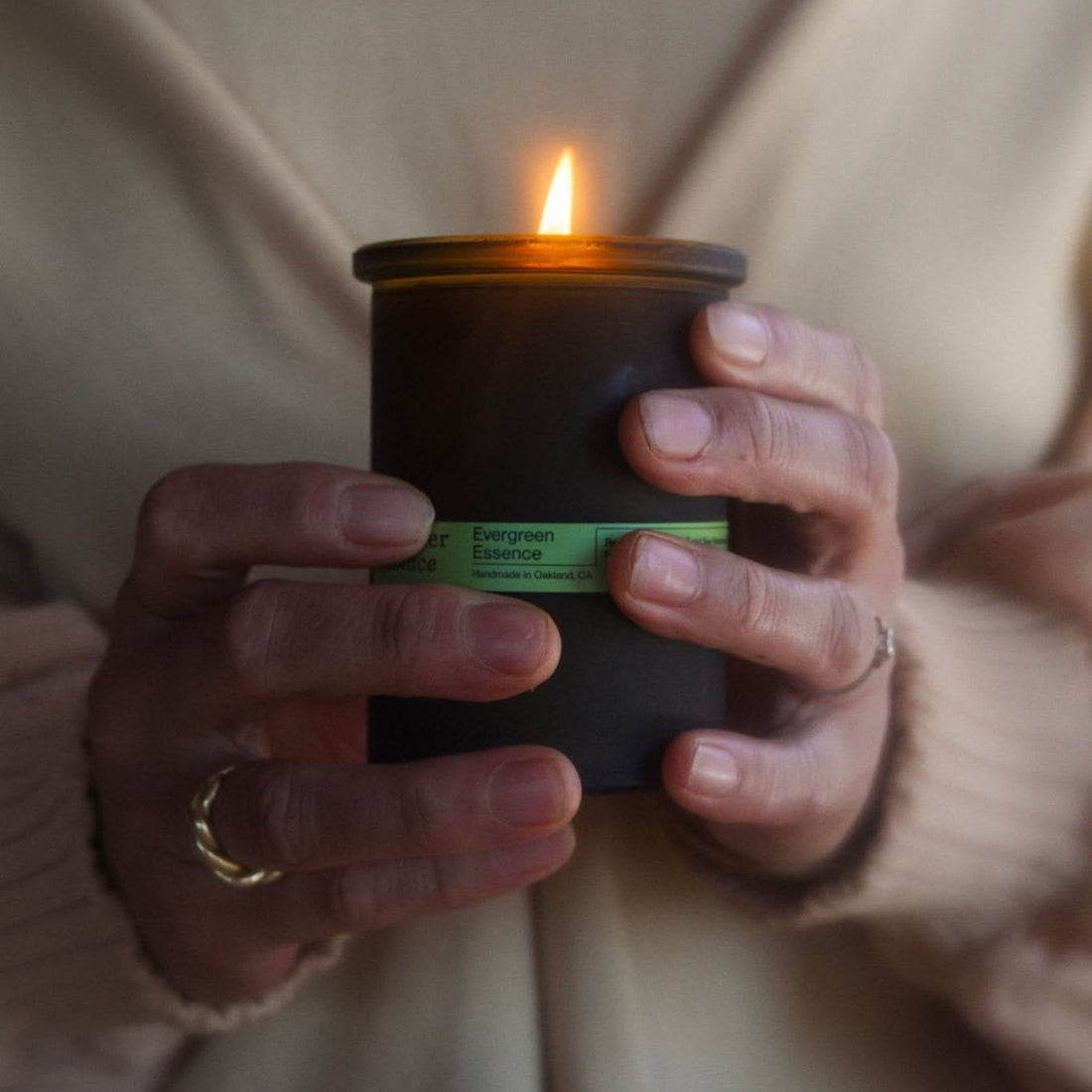 Summer Solace Tallow Tallow Candle Evergreen Essence – Cedar &amp; Oakmoss Candle | 6 oz Tallow &amp; Beeswax