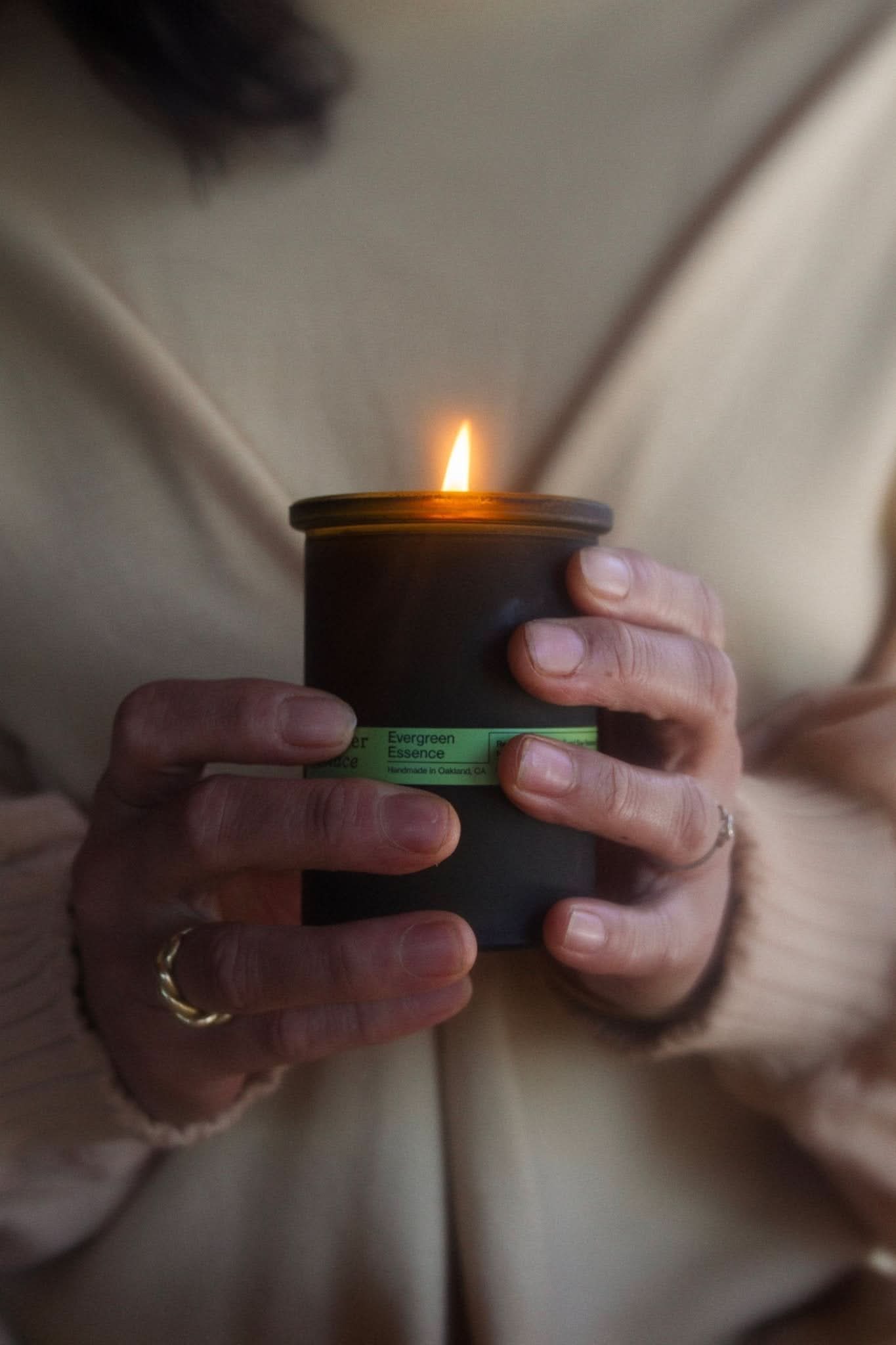 Evergreen Essence – Cedar &amp; Oakmoss Candle | 6 oz Tallow &amp; Beeswax