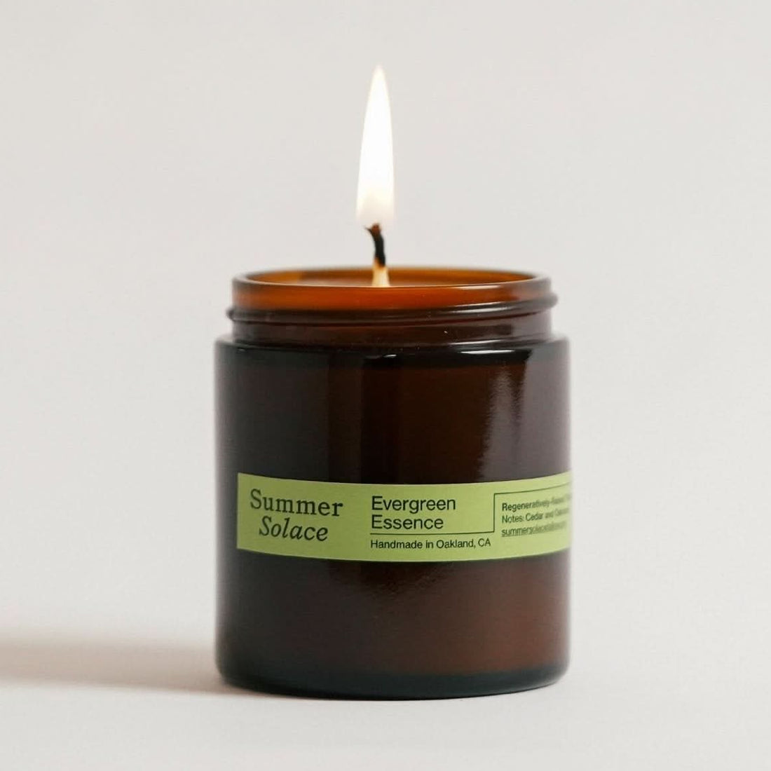 Summer Solace Tallow Tallow Candle Evergreen Essence – Travel Candle | Cedar &amp; Oakmoss