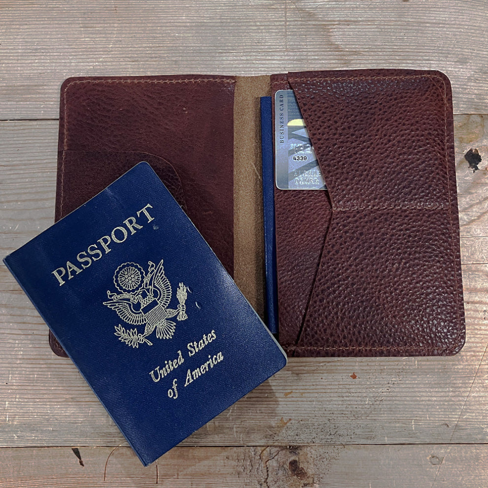 Leather Passport Holder - Made in Maine