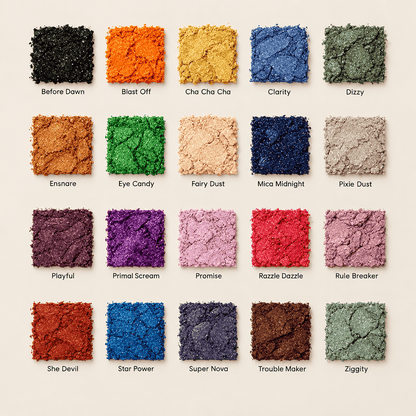 Color swatches labeled with names on a white background