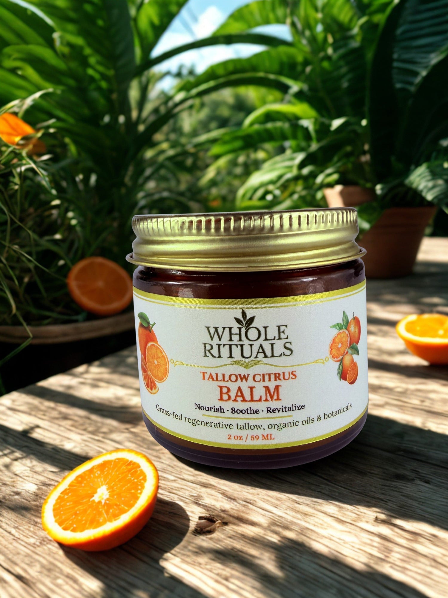 Whole Rituals Face Moisturizer Citrus Tallow Balm – Natural Moisturizing Skin Balm