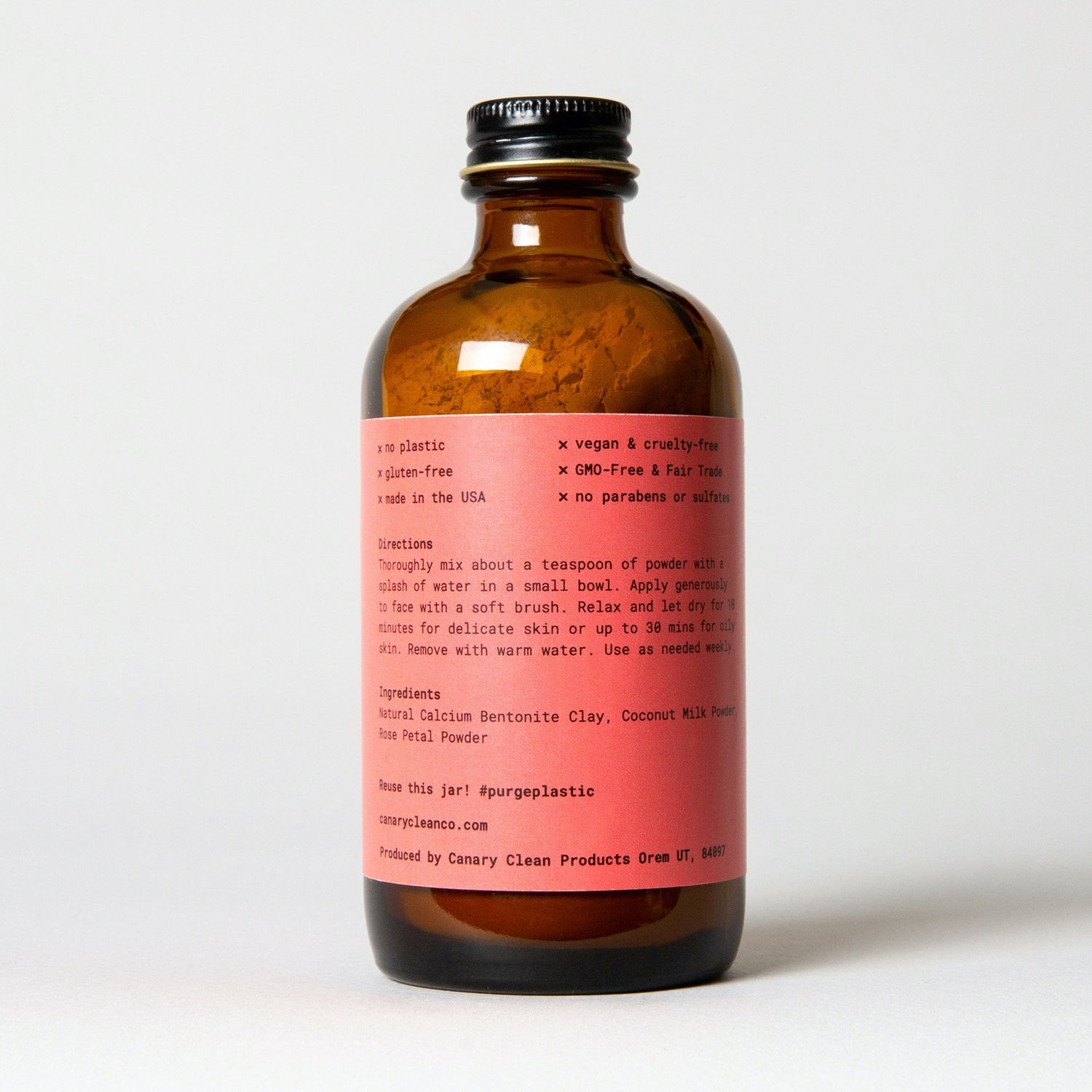 Canary Face Mask Bentonite Clay + Rose Face Mask