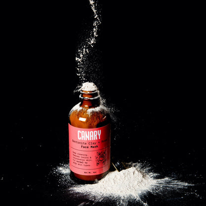 Canary Face Mask 2oz Sample Bottle Bentonite Clay + Rose Face Mask