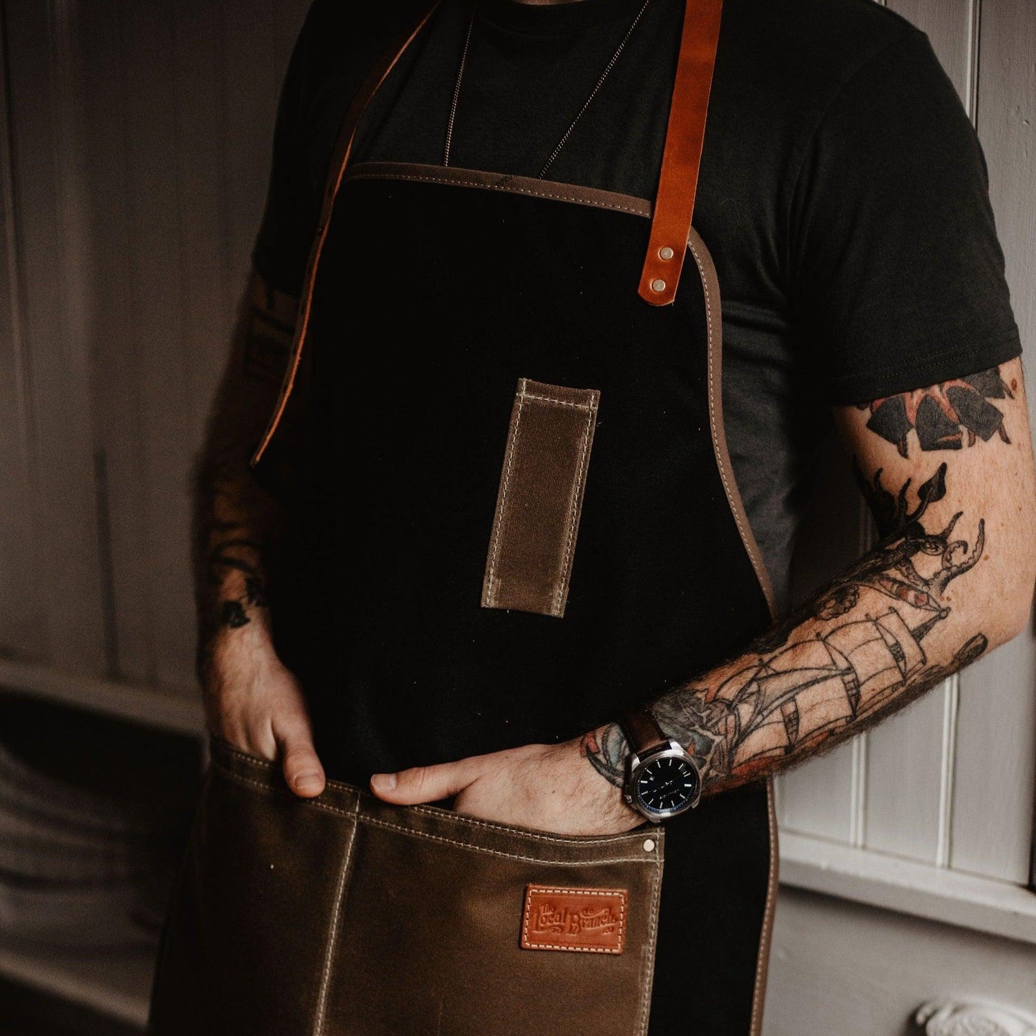 The Local Branch Waxed Canvas Waxed Canvas Apron  - USA Made