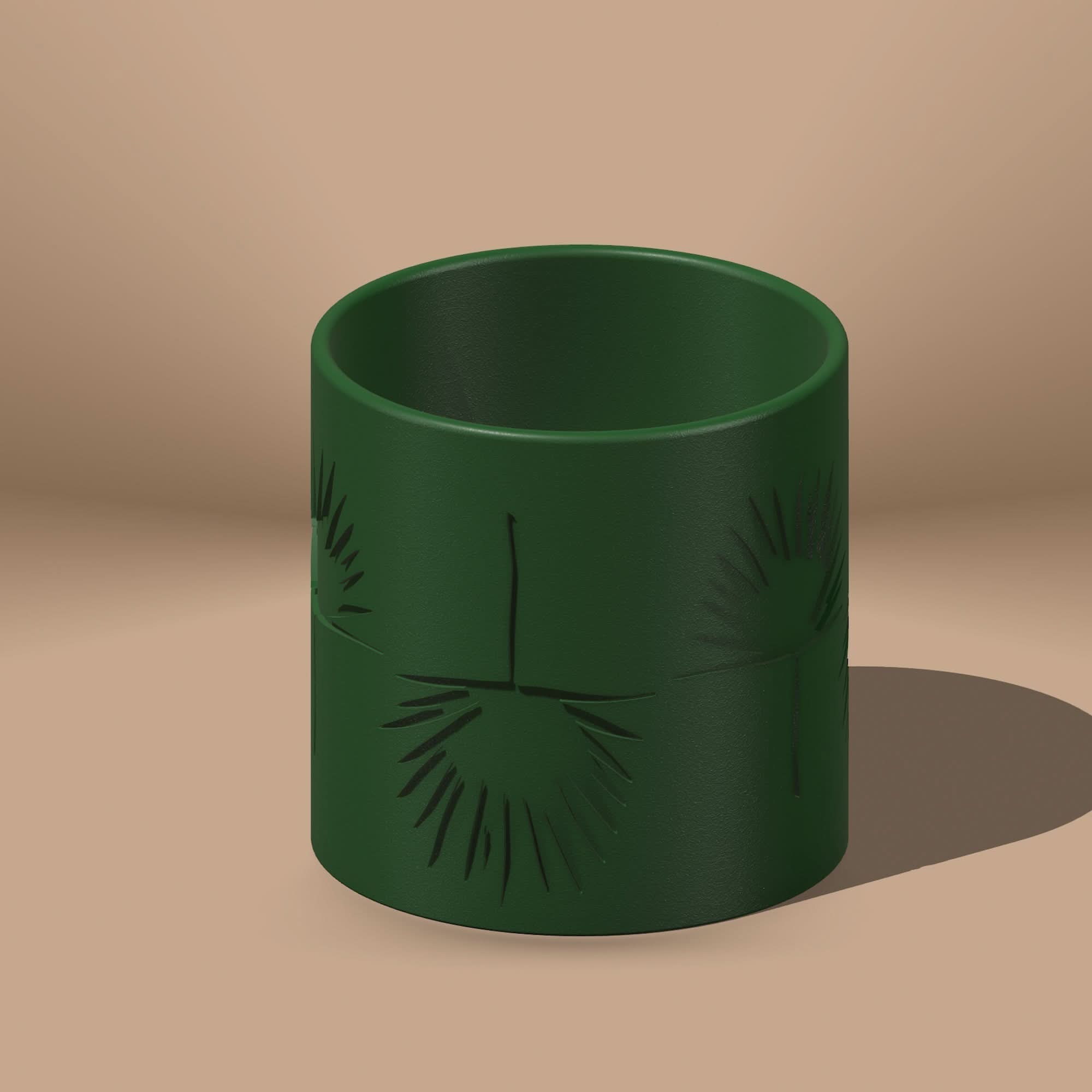 Rosebud HomeGoods Pots &amp; Planters Green / 4 / With Drip Tray Fan Palm Pot