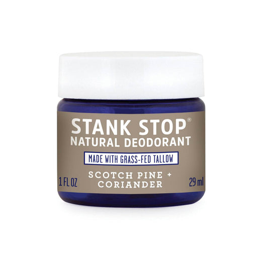 Stank Stop Cream Deodorant, Scotch Pine+Coriander, 1 Oz - My American Goods
