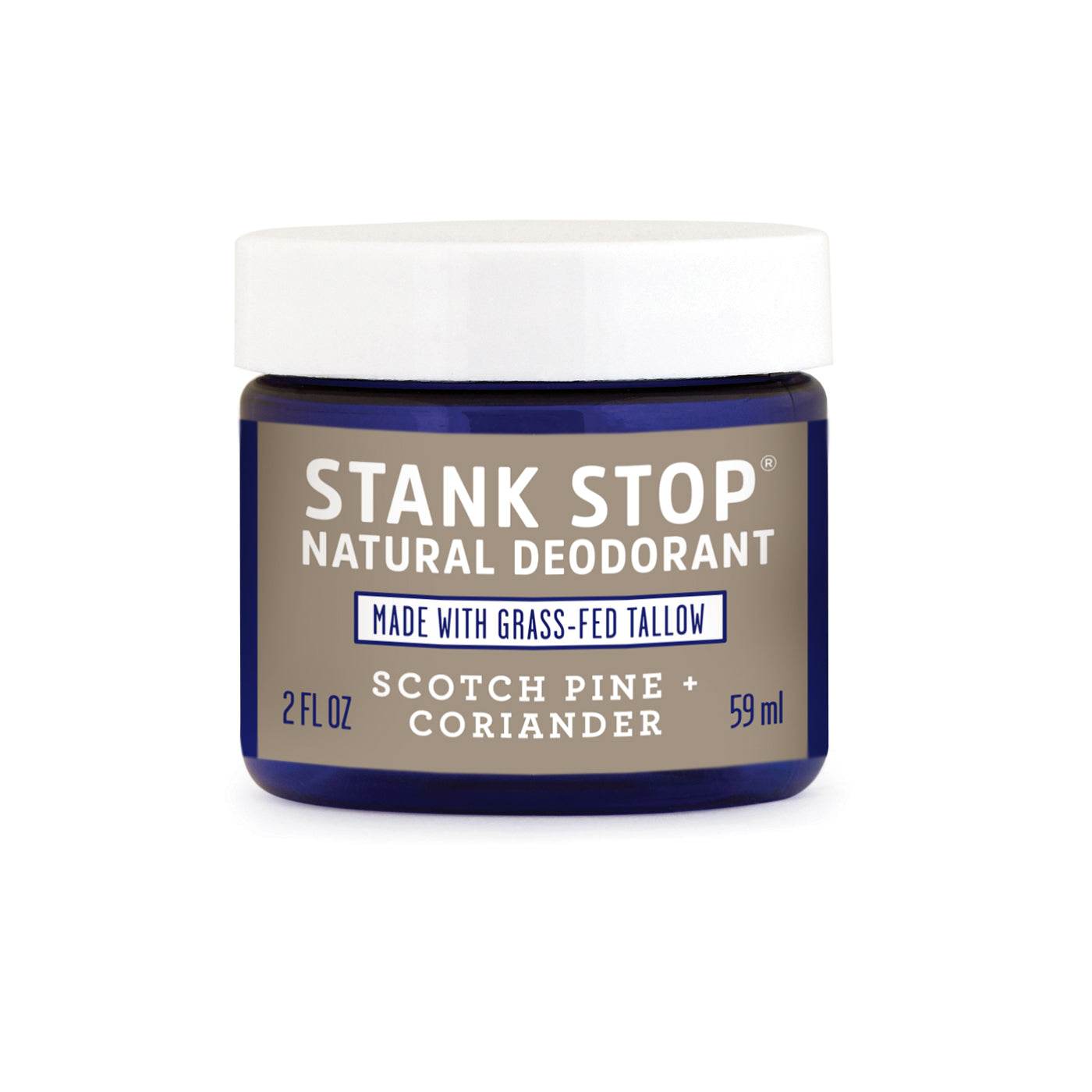 Stank Stop Cream Deodorant, Scotch Pine+Coriander, 2 Oz - My American Goods