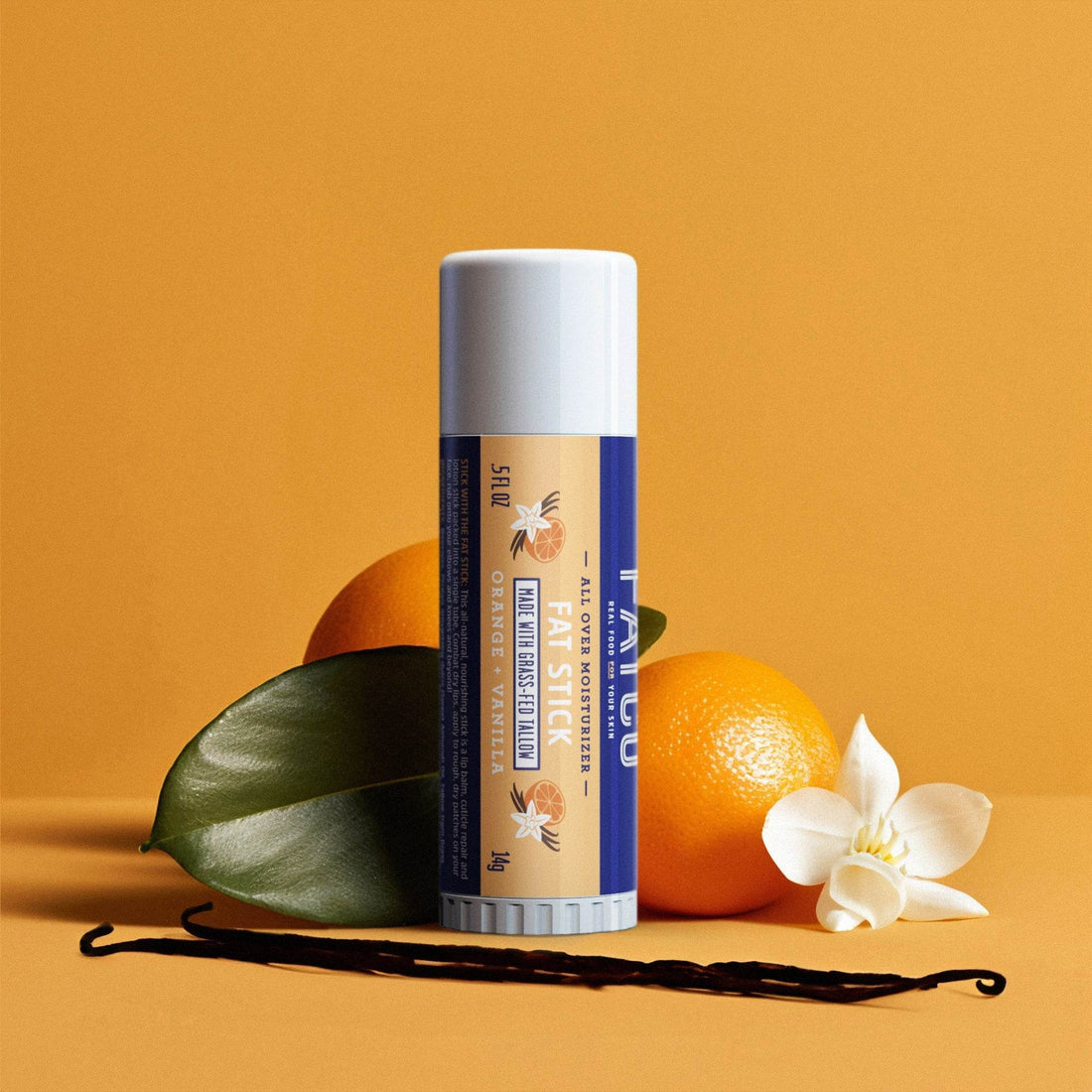 Tallow Stick, Orange + Vanilla, 0.5 Oz - My American Goods