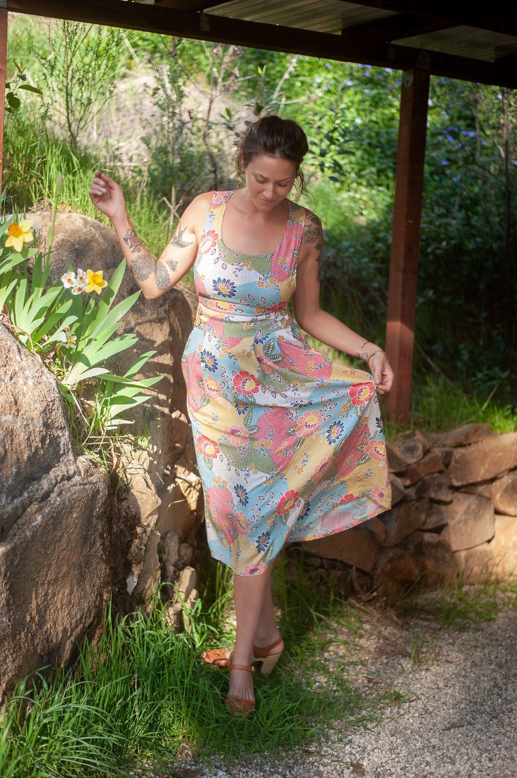 Field Day Dress Brigid Jumper in Patchwork Party