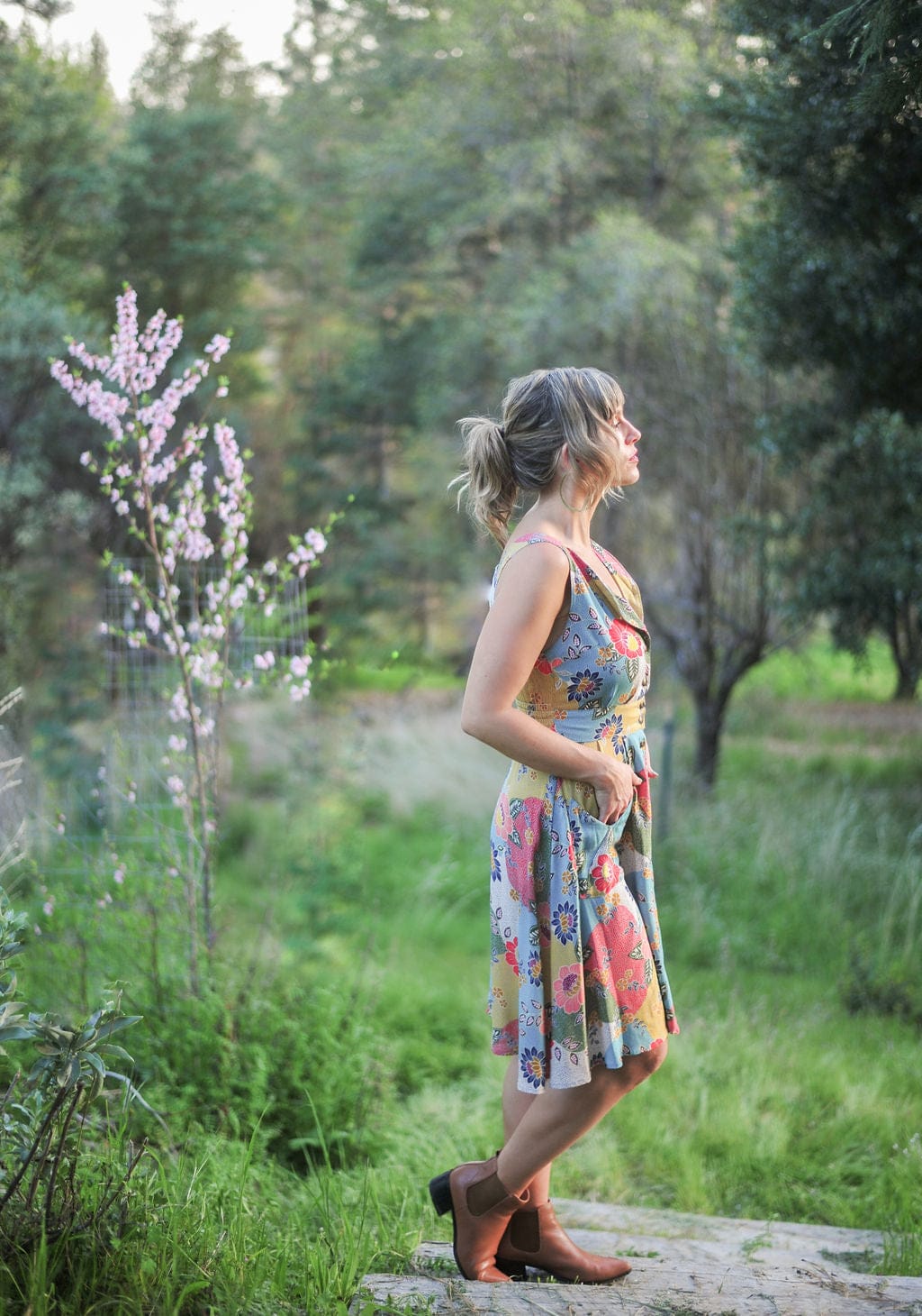 Field Day Dress Sheet Dress in Patchwork Party Challis
