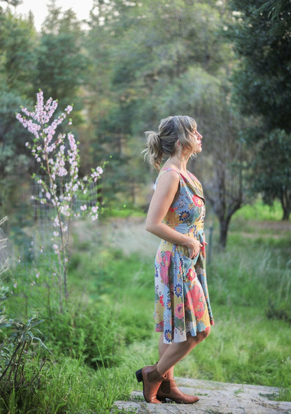 Field Day Dress Sheet Dress in Patchwork Party Challis