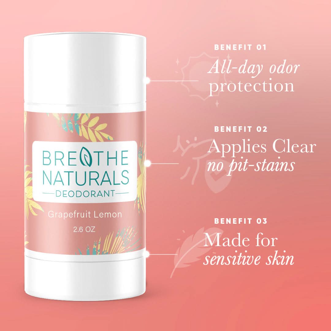 Breathe Naturals Deodorant Grapefruit Lemon Deodorant