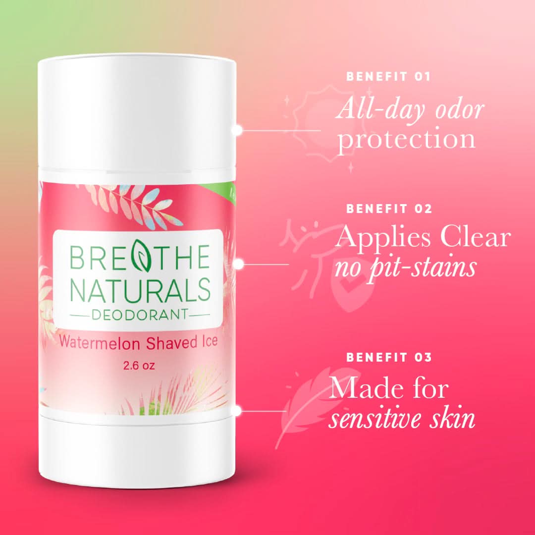 Breathe Naturals Deodorant Watermelon Shaved Ice Deodorant