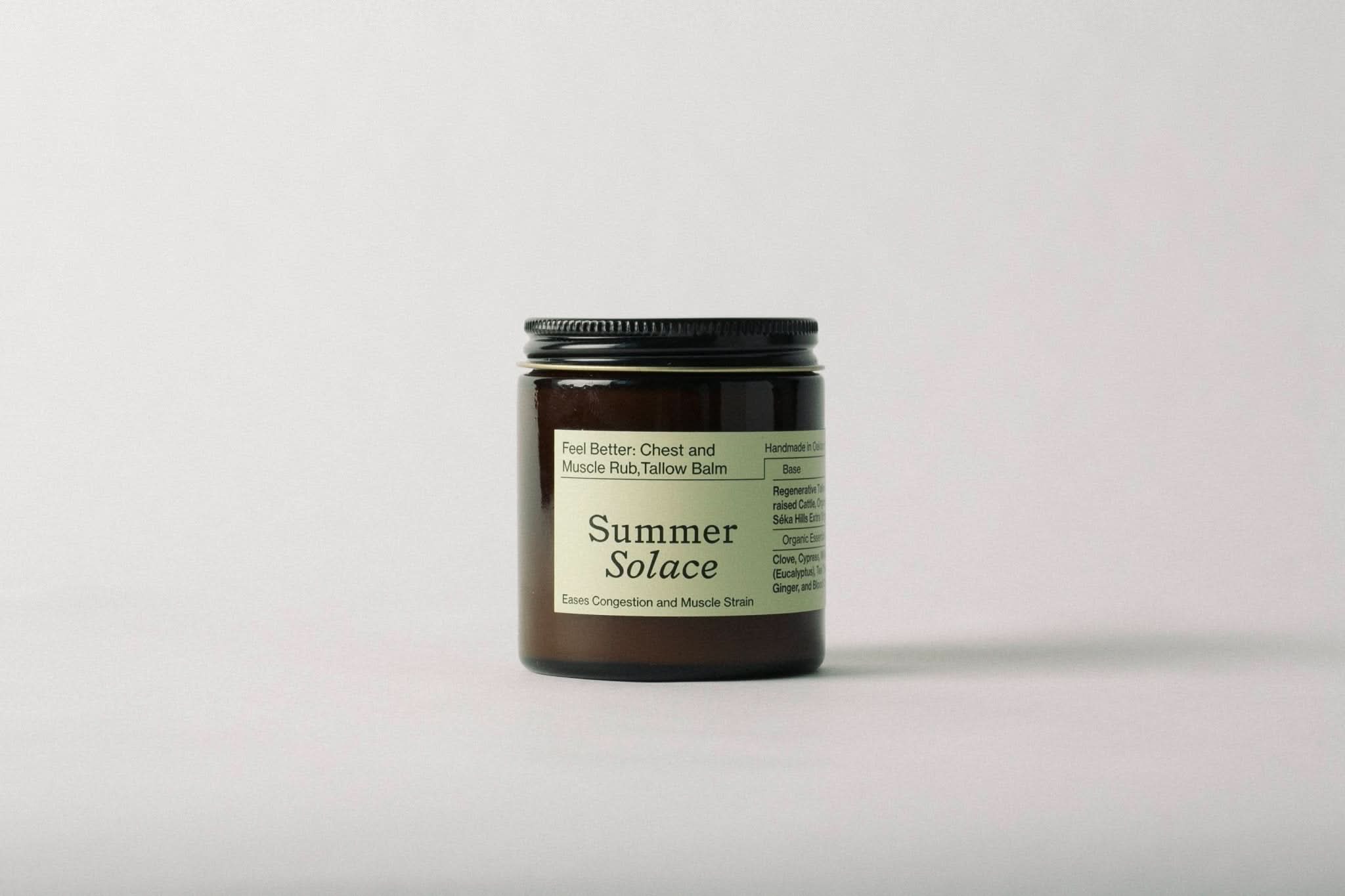 Summer Solace Tallow Tallow Balm Feel Better™ Balm – Chest &amp; Muscle Rub with Clove, Cypress &amp; Turmeric